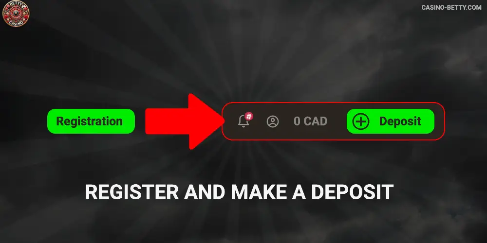 Register and Make a Deposit Betty Casino